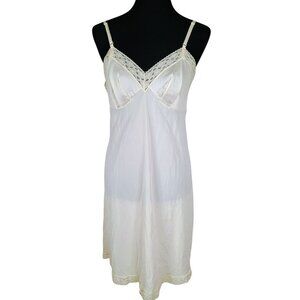 Vanity‎ Fair Off White Size 36/22 Nylon Lace Slip Dress
